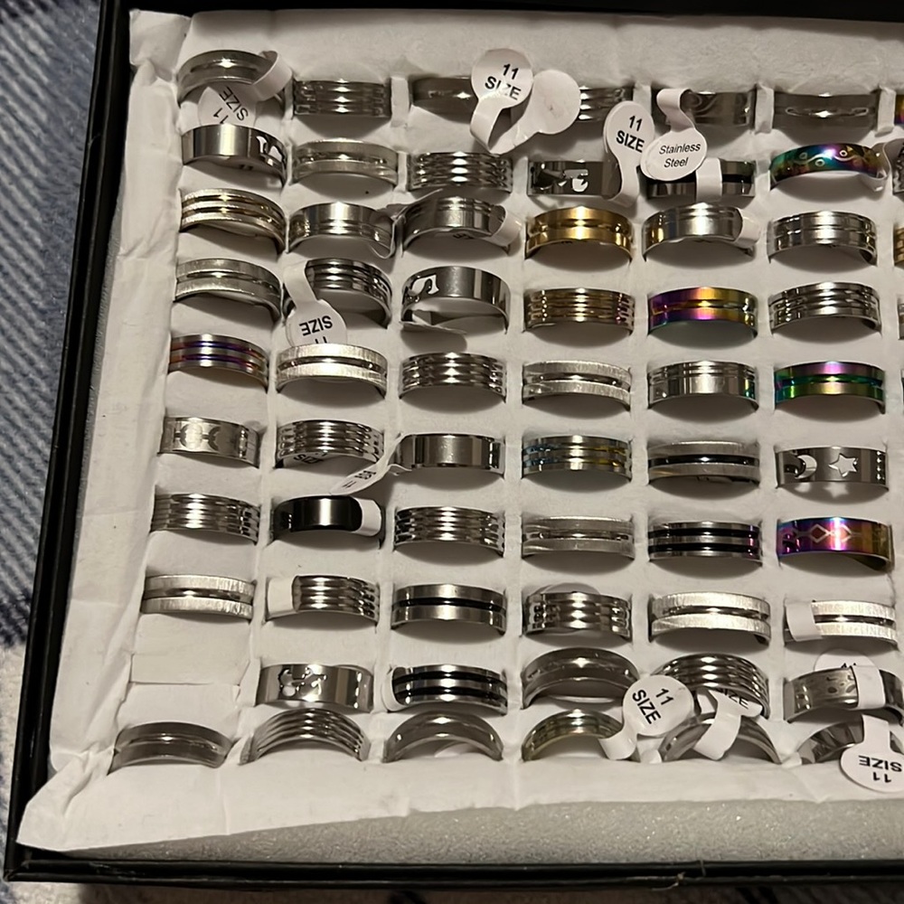 Men Band Ring Set - Picture 2 of 4